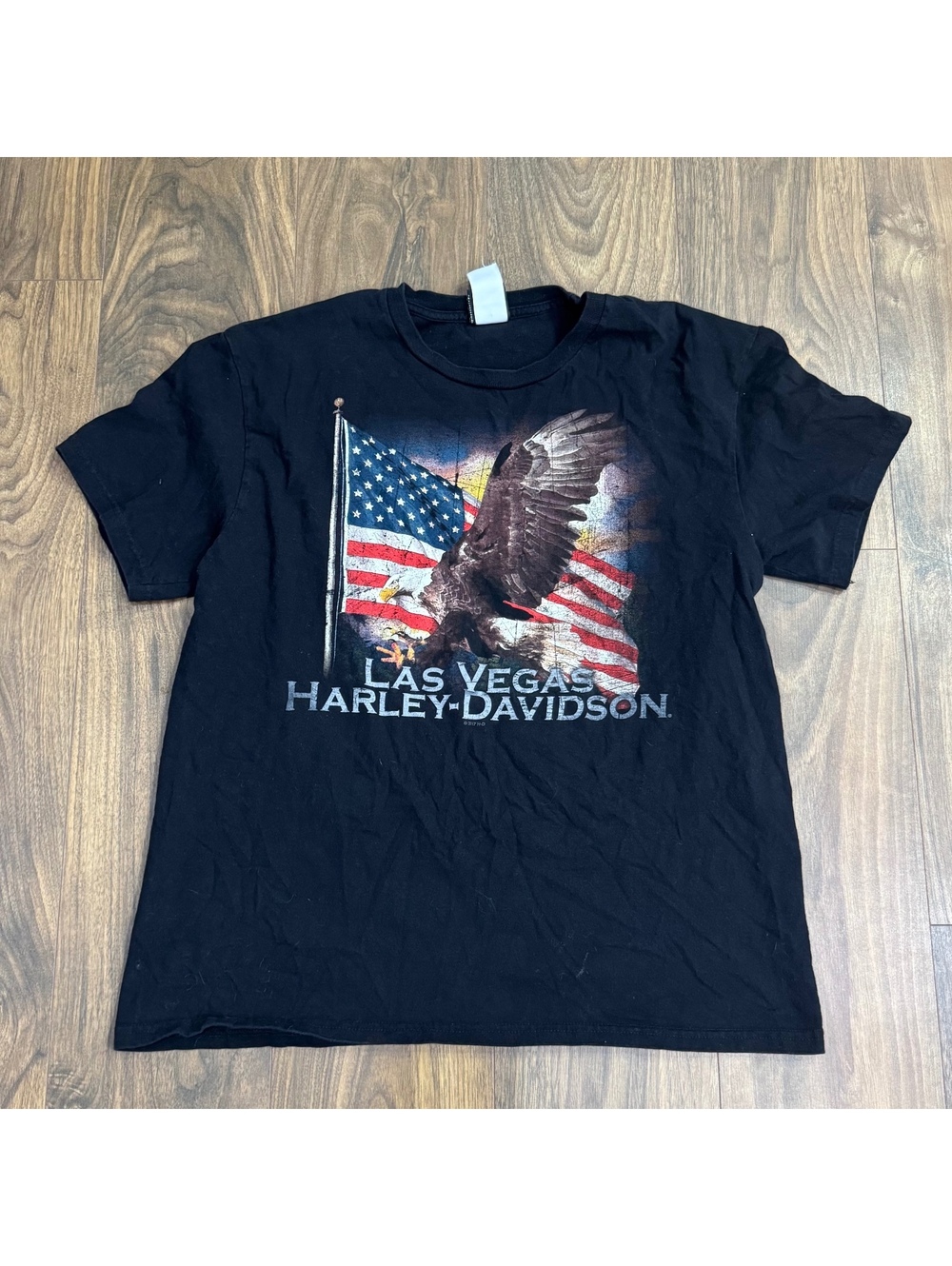 Harley-Davidson Las Vegas Nevada 2017 Eagle Flag T-Shirt Men’s XL Made in USA